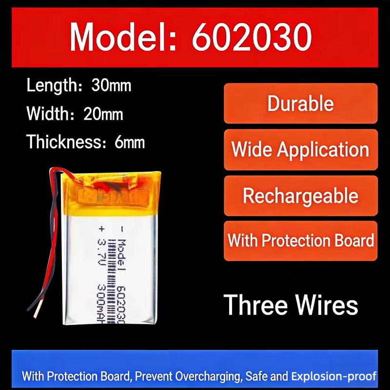 Watch Smart Smartwatch - 3.7V 300mAh 602030 リチウム電池 リチウムポリマー電池 ワイヤレスBluetoothヘッドセット