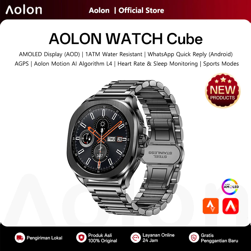 Smartwatch Watch Whatsapp - Aolon Cube スマートウォッチ 1.43 インチ AMOLED
