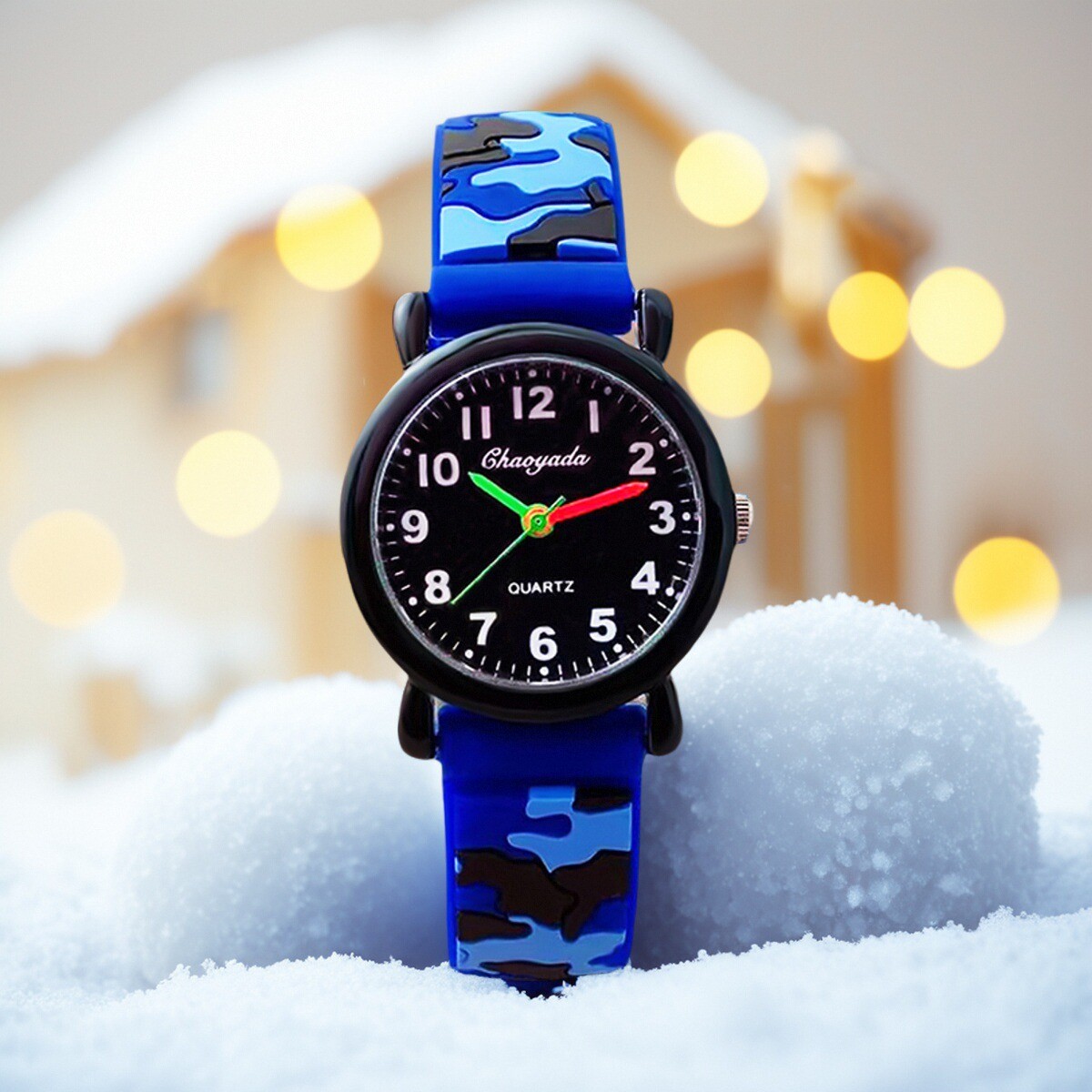 Smartwatch Watches For Kid Boy - 子供の男の子 gilrs アナログクォーツ腕時計迷彩シリコーン学生スクール腕時計子供の誕生日プレゼント非スマートウォッチ