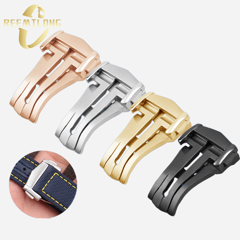 Watches Omega - ステンレス鋼時計折りたたみバックル 18 20 ミリメートルシルバーブラックローズゴールドオメガシーマスターアクアテラ 150 メートルダイバー