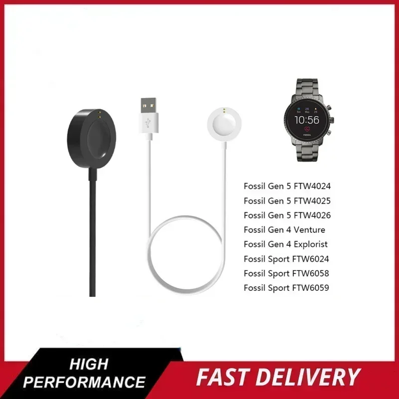 Fossil Watches Smartwatch Charger - 接続されたワイヤレススポーツ充電器,自動電源ドック,第4世代および第5世代対応