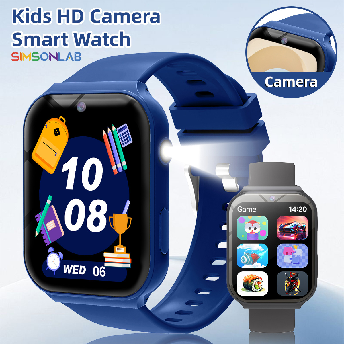 Smartwatch Watches For Kid Boy - 子供向け学習パートナー HDカメラ フラッシュライト マルチゲーム 電卓 子供の日