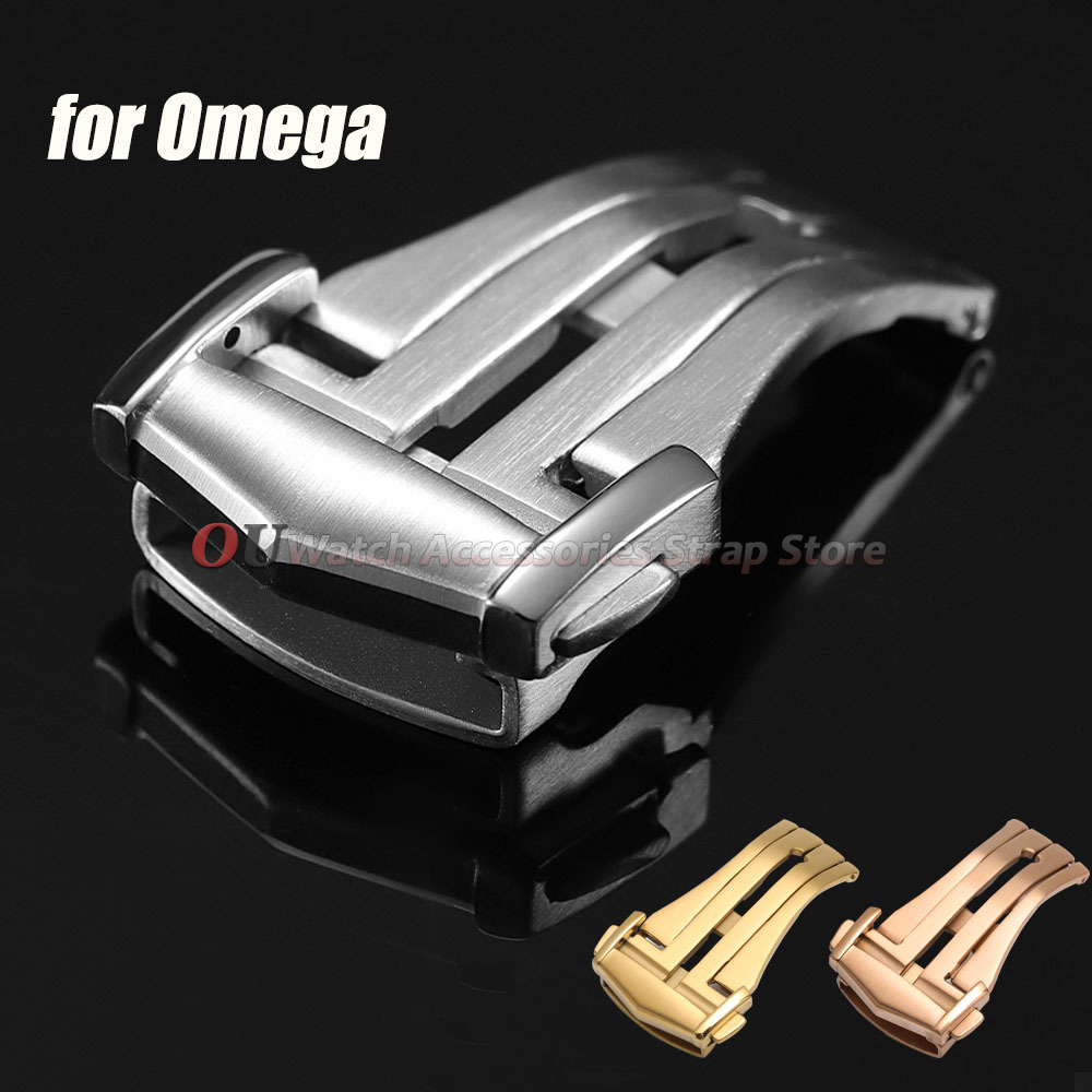 Watches Omega - ステンレス鋼製折りたたみ式バックル交換用マットウォッチバックル 18mm 20mm オメガ用 シーマスター用 デプロイメントダブルプレスクラスプ