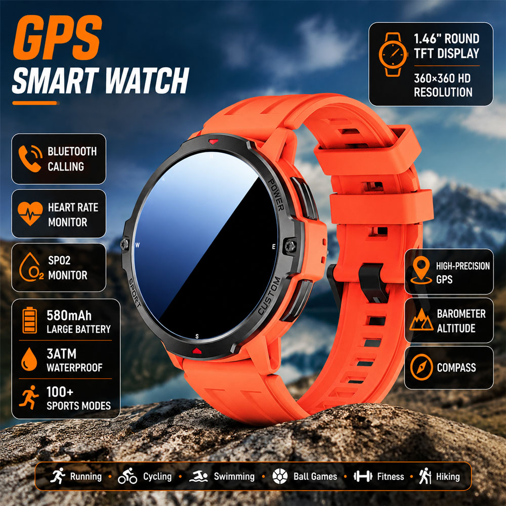 Smartwatch Timex Watches For Women - 新しい 6 軸ジャイロスコープ軍用 GPS スマートウォッチ 3ATM