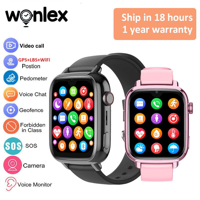 Smartwatch Watch Whatsapp - Wonlex KT34 子供用スマートウォッチ 4G WiFi ビデオ通話キッズウォッチ