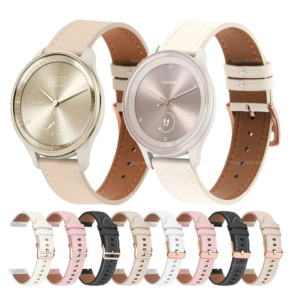 Smartwatch Trending Watches For Women - 女性ガールレザーバンド 20 ミリメートルガーミン Vivomove スタイル HR