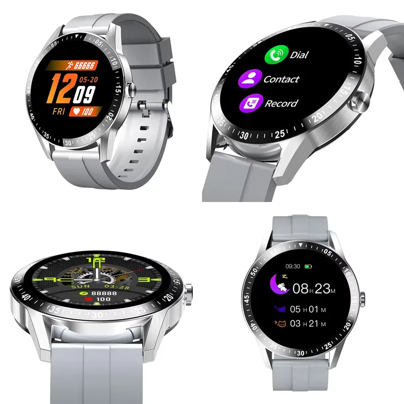 Watch Smart Smartwatch - 電話機能と天気予報機能付きフィットネストラッカー IP67防水 睡眠モニタリング機能付きスマートウォッチ