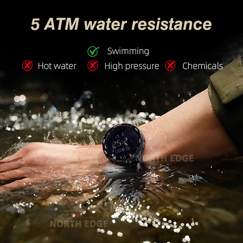 Smartwatch Digital Watches For Men - NORTH EDGE 2025 TERRAX メンズデジタル腕時計 スポーツ