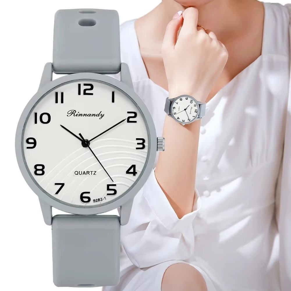 Couple Watches Smartwatch - ホットアラビア文字盤女性用腕時計シリコンバンドスポーツレディースクォーツ時計シンプルな時計腕時計学生カップルギフト