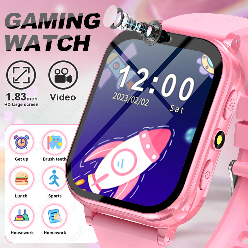 Smartwatch Watches For Girls Kids - LIGE 子供用スマートウォッチガールボーイスマートウォッチ子供用腕時計年齢 3-12 歳子供インテリジェント学習ゲームカメラスマートウォッチ