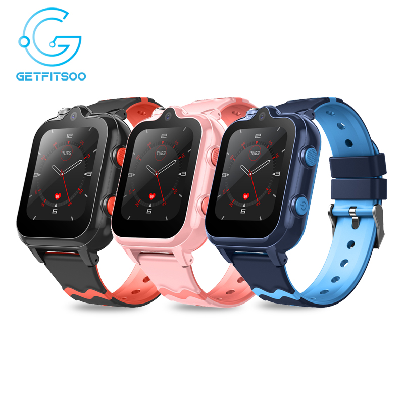 Smartwatch Watch Whatsapp - Getfitsoo-子供向けのコネクテッドウォッチ,4G,wifi,GPS,ロケーショントラッカー,デュアルカメラ,ビデオ通話,WhatsApp,sos,子供向け