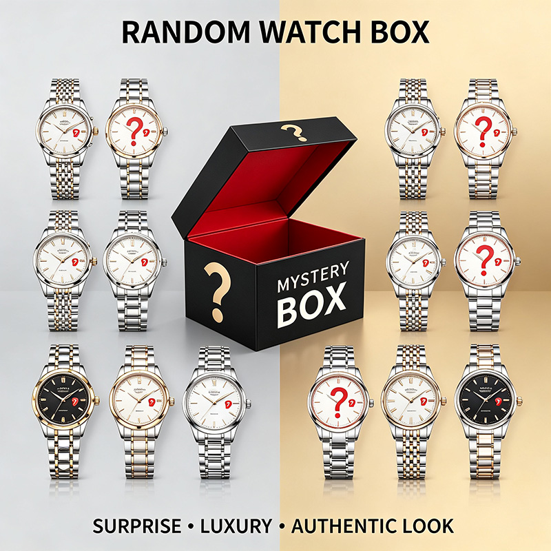 Smartwatch Luxury Watches - 100%高級ブランドメンズウォッチ サプライズミステリーウォッチ ブラインドボックス 防水クォーツ腕時計 ビジネスカジュアルスポーツ時計 レロホ