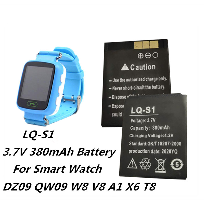 充電式リチウム電池LQ-S1個,3.7v,380mah,スマ - Watch V8 のレビューと価格