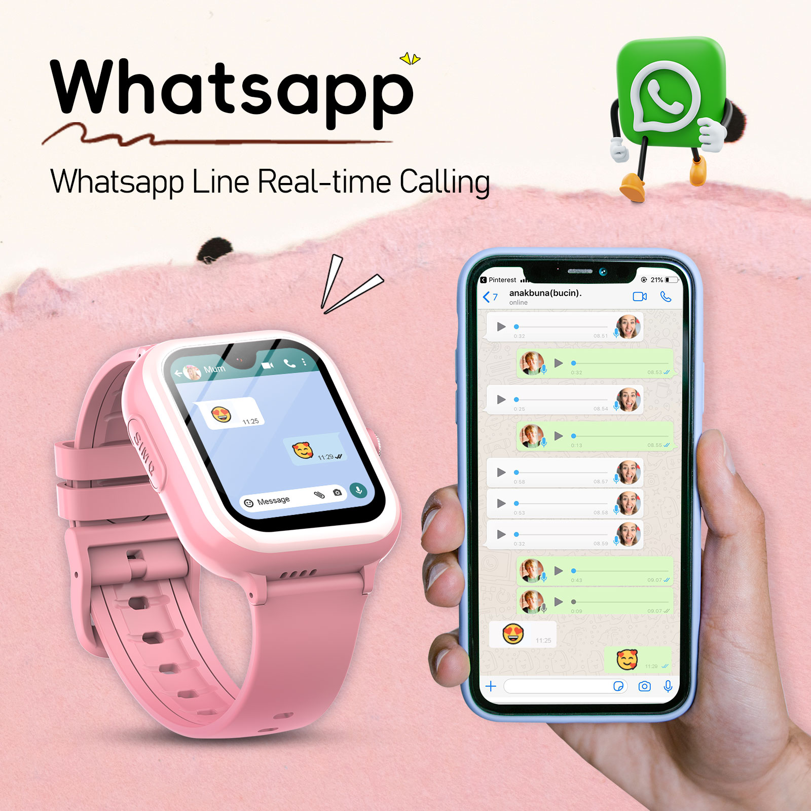 Wonlex KT31 キッズスマートウォッチ、4G SOS - Smartwatch Watch Whatsapp のレビューと価格