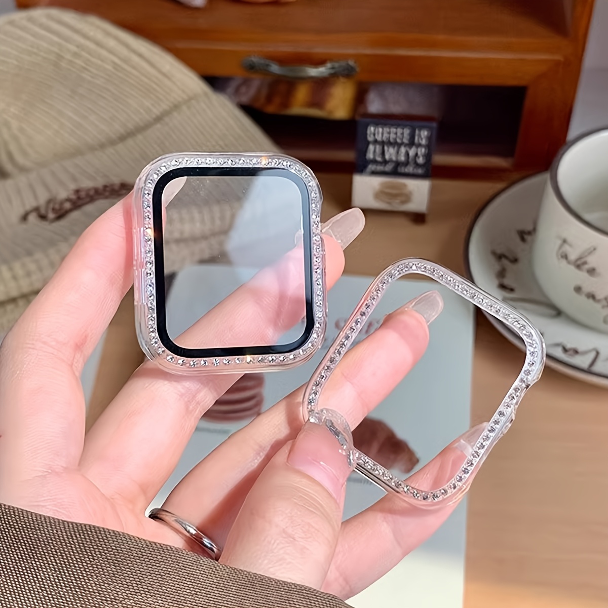 ガラス + ダイヤモンドケース Apple watch シリ - Iwatch Smartwatch Series 7 のレビューと価格