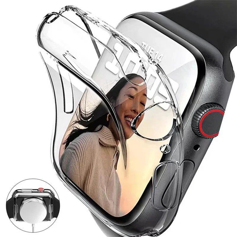 透明カバー Apple Watch ケース 45 ミリメート - Iwatch Smartwatch Series 7 のレビューと価格
