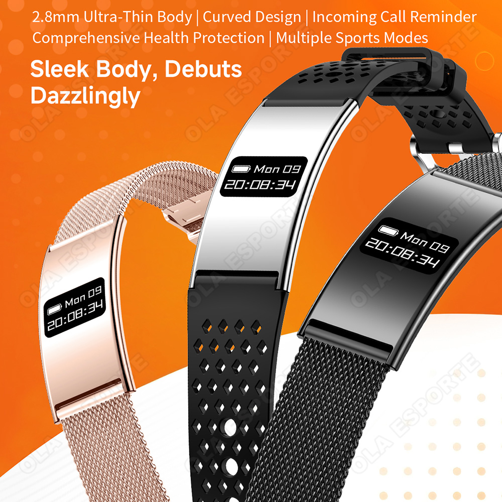 新しいスマートブレスレット健康フィットネストラッカー超薄型心 - Couple Watches Smartwatch のレビューと価格