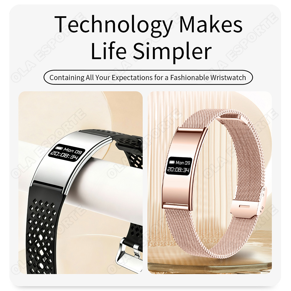 新しいスマートブレスレット健康フィットネストラッカー超薄型心 - Couple Watches Smartwatch のレビューと価格