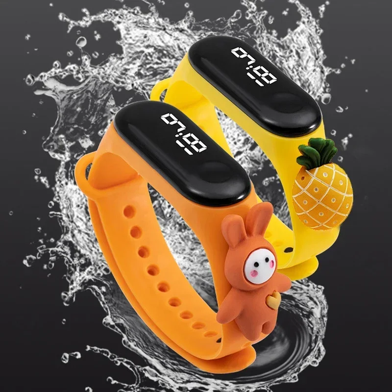 防水子供スマートタッチ Led 腕時計漫画小動物少年少女 L - Smartwatch Watches For Kid Boy のレビューと価格
