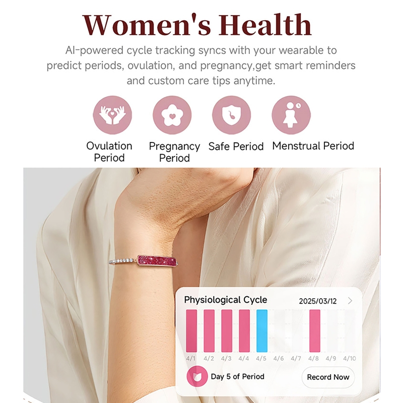 女性用スマートブレスレット 心拍数 血中酸素 睡眠 歩数計  - Couple Watches Smartwatch のレビューと価格