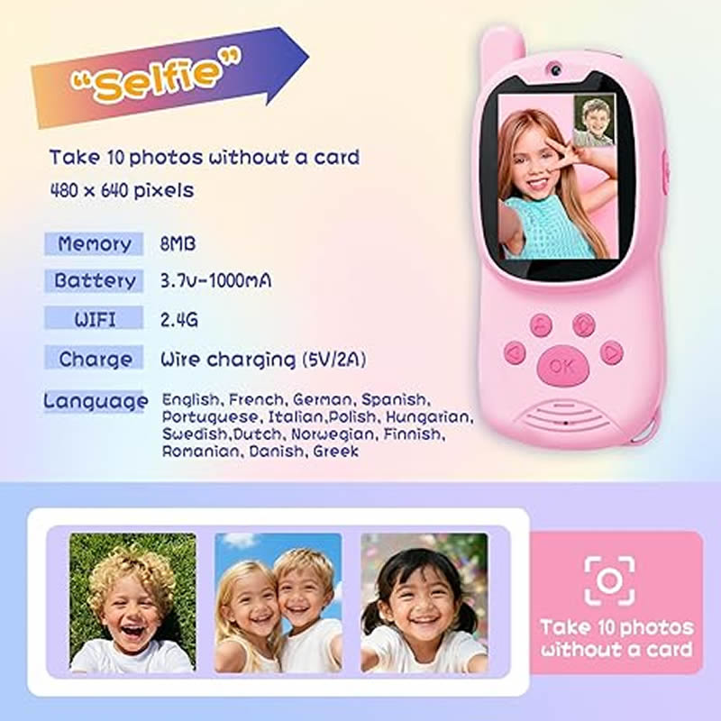 トランシーバー かわいい 2 パック充電式子供用ビデオ 2  - Smartwatch Watches For Kid Boy のレビューと価格