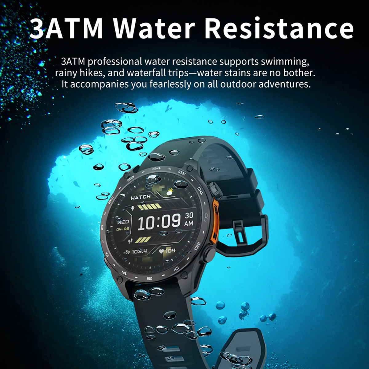 3ATM防水スポーツスマートウォッチ、Whatsappメッセ - Smartwatch Watch Whatsapp のレビューと価格
