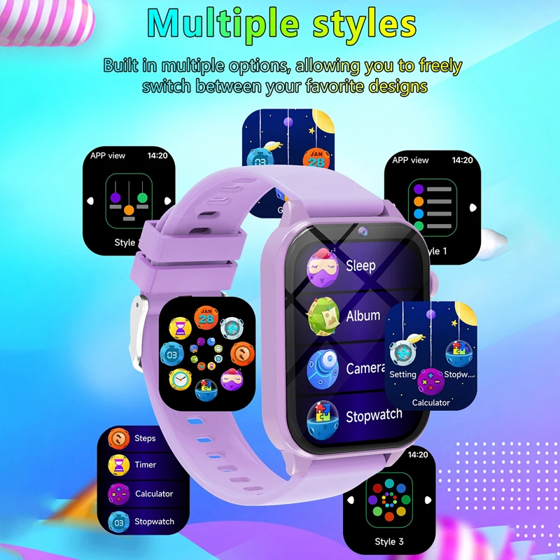 キッズゲームスマートウォッチ懐中電灯防水 HD カメラ睡眠ト - Smartwatch Watches For Kid Boy のレビューと価格