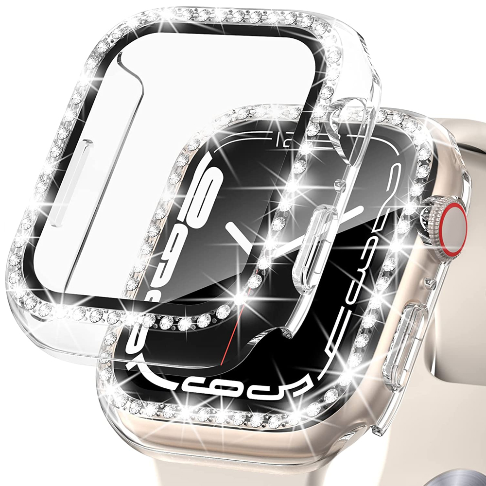 Apple Watch用ガラスケース,保護,ダイヤモンド,ス - Iwatch Smartwatch Series 7 のレビューと価格