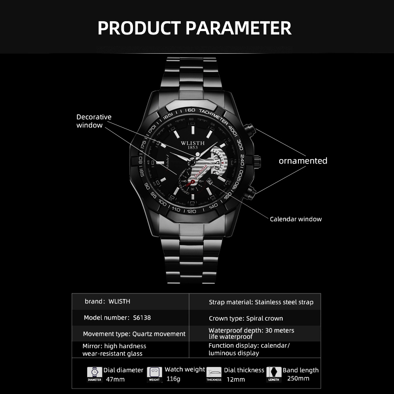 高級ブランドマンウォッチ防水発光日付スポーツマン腕時計ステン - Smartwatch Luxury Watches のレビューと価格
