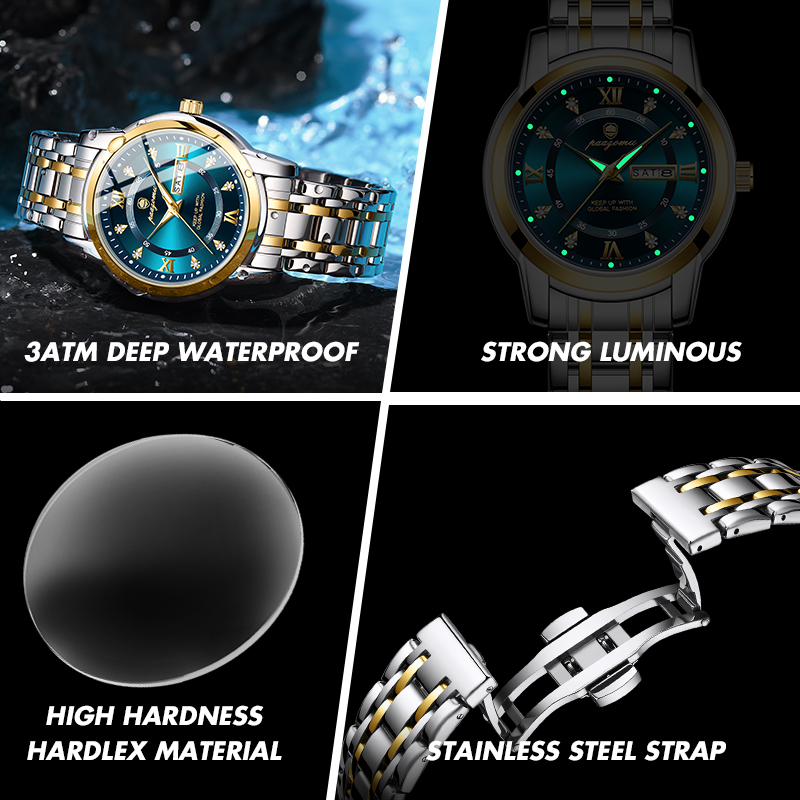 PAAZOMU 腕時計メンズレディースダイヤモンドビジネスド - Smartwatch Luxury Watches のレビューと価格