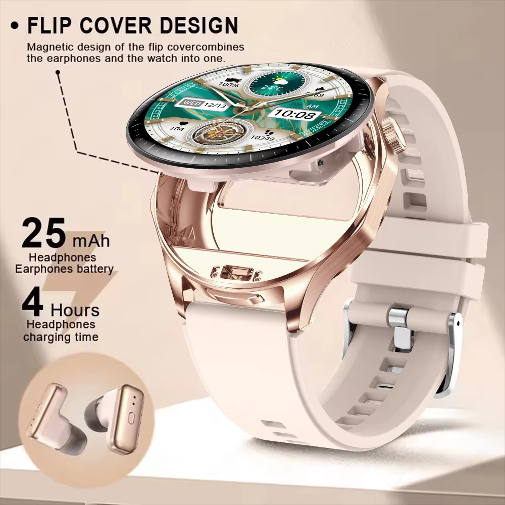 2 in 1 TWSヘッドセット スマートウォッチ 1.43 - Smartwatch Noise Watches For Men のレビューと価格