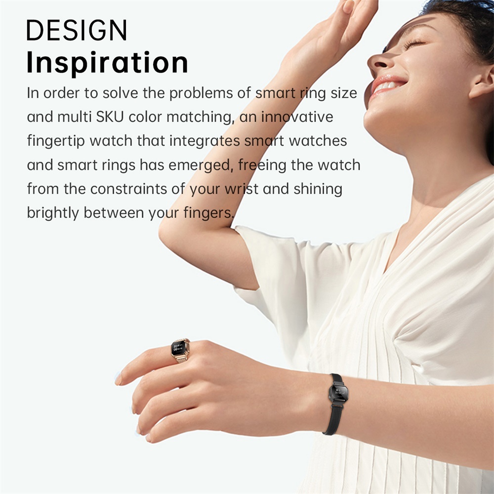 新型0.49インチOLEDスクリーン搭載スマートリング、カッ - Couple Watches Smartwatch のレビューと価格