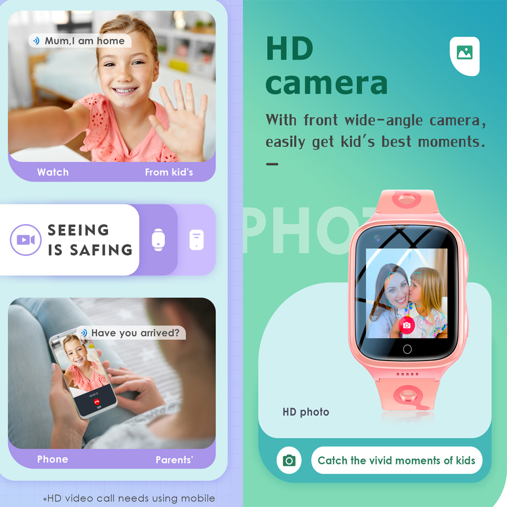 4Gスマートウォッチ キッズ GPS WiFi ビデオ通話  - Smartwatch Watches For Girls Kids のレビューと価格