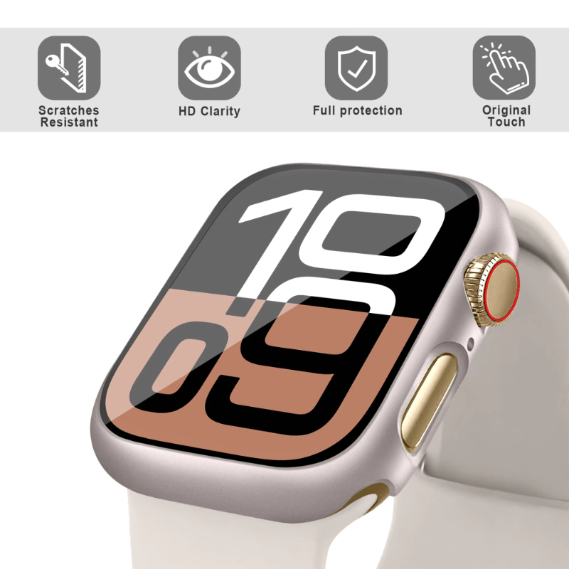 ガラス+ケース Apple Watch 44mm 40mm  - Iwatch Smartwatch Series 7 のレビューと価格