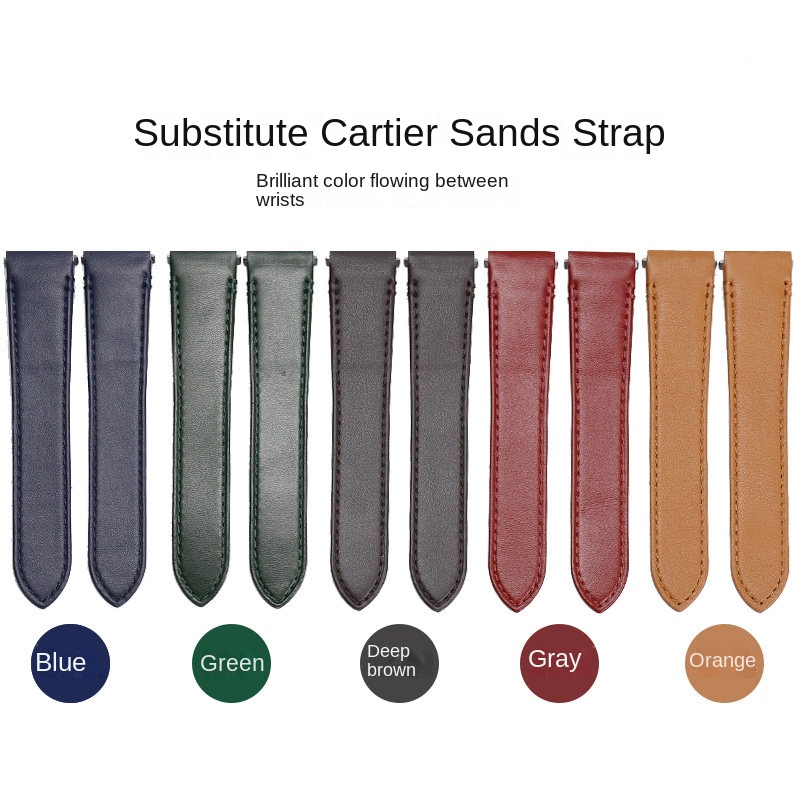 21 ミリメートル 19 ミリメートル牛革時計ストラップカル - Cartier Watch Santos のレビューと価格