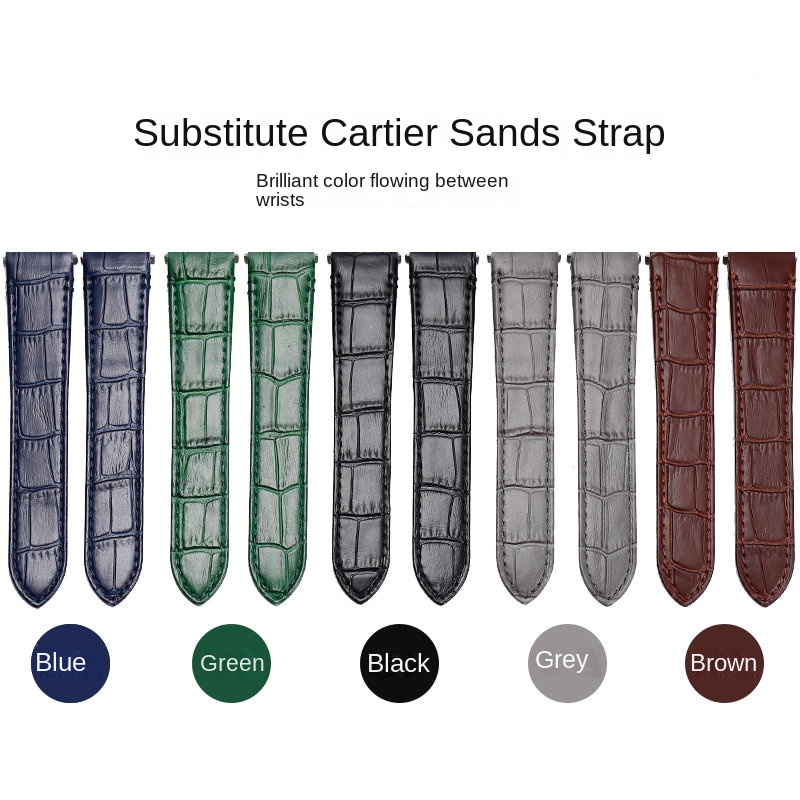 21 ミリメートル 19 ミリメートル牛革時計ストラップカル - Cartier Watch Santos のレビューと価格