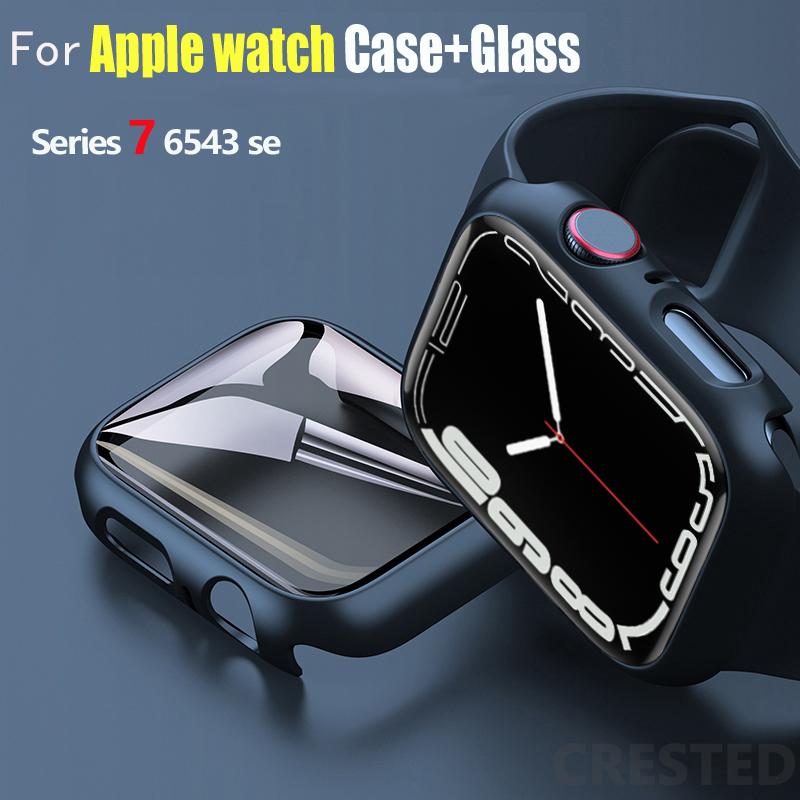 ガラス + カバー Apple Watch ケース 44 ミ - Iwatch Smartwatch Series 7 のレビューと価格