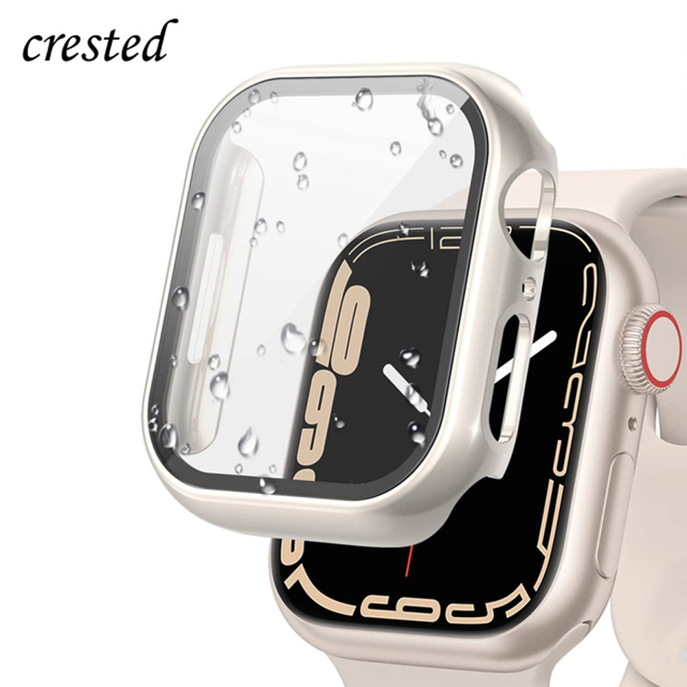ガラス + カバー Apple Watch ケース 44 ミ - Iwatch Smartwatch Series 7 のレビューと価格