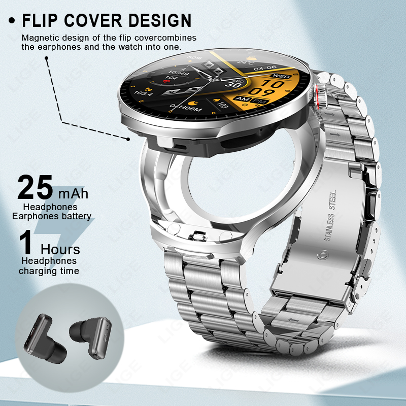 新しいスマートウォッチ メンズ TWS 2-in-1 イヤホ - Smartwatch Noise Watches For Men のレビューと価格
