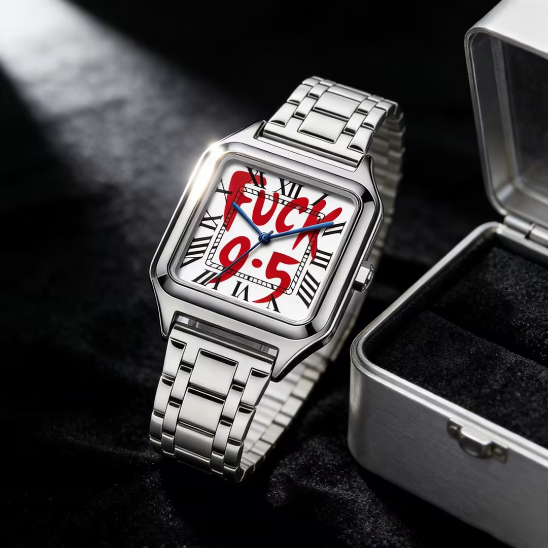 FUCK9.5 ステンレス鋼合金製スクエアダイヤル シンプル - Cartier Watch Santos のレビューと価格