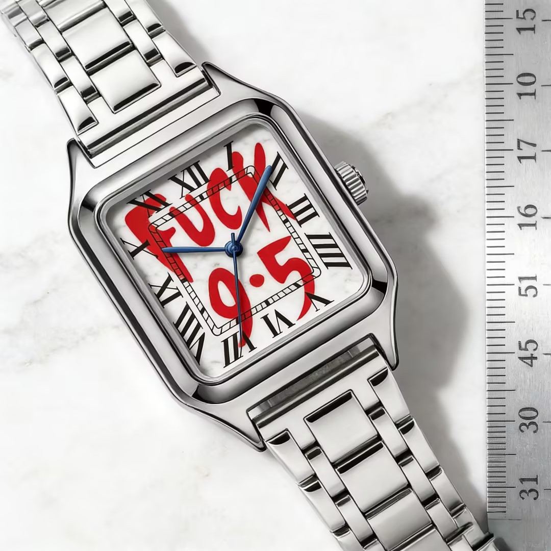 FUCK9.5 ステンレス鋼合金製スクエアダイヤル シンプル - Cartier Watch Santos のレビューと価格