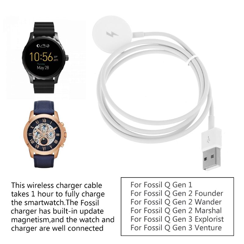 USB ウォッチ充電器アダプター スマートウォッチ充電ケーブ - Fossil Watches Smartwatch Charger のレビューと価格