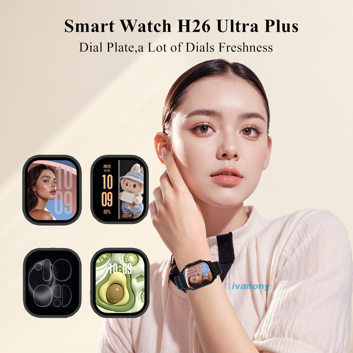 オリジナルAMOLEDスマートウォッチH26ウルトラプラス1 - Smartwatch Watch Whatsapp のレビューと価格