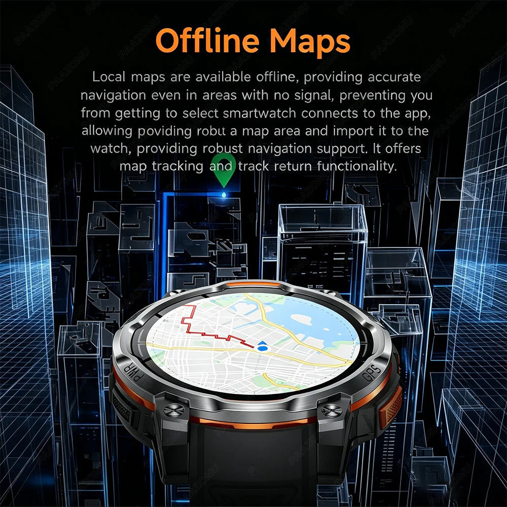 2026年新型GPSオフラインマップスマートウォッチ メンズ - Smartwatch Watch Whatsapp のレビューと価格