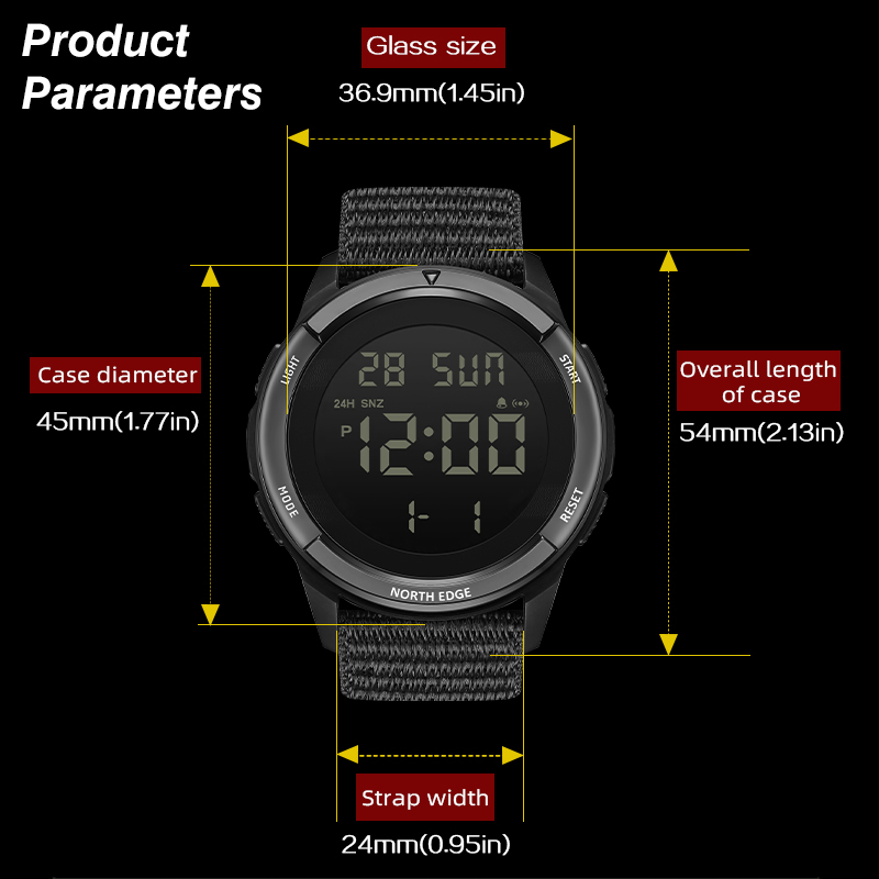 NORTH EDGE 2025 TERRAX メンズデジタル - Smartwatch Digital Watches For Men のレビューと価格