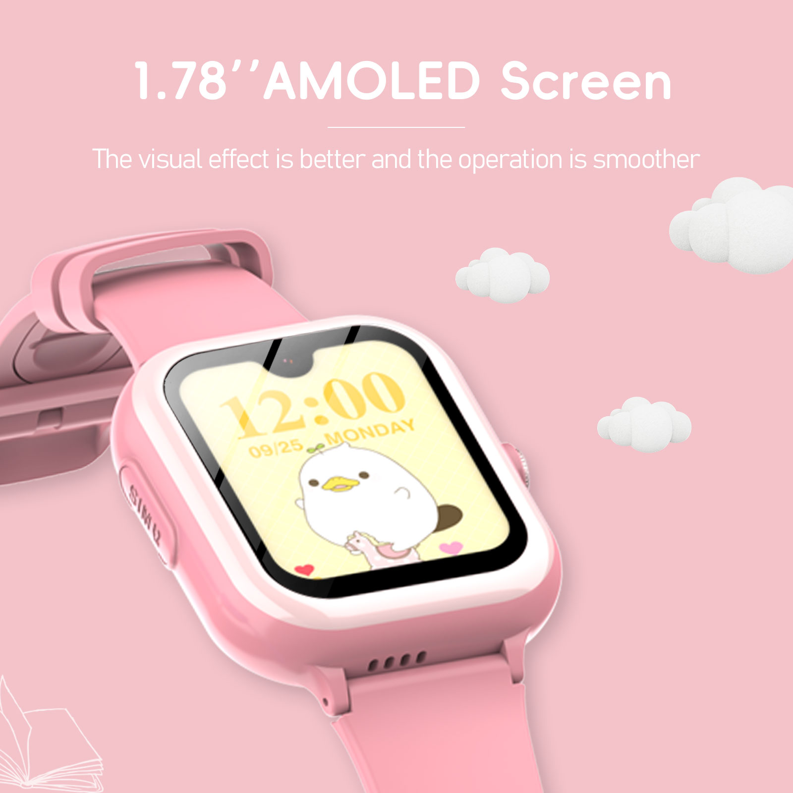 Wonlex 4Gキッズスマートウォッチ、1.78インチAM - Smartwatch Watch Whatsapp のレビューと価格