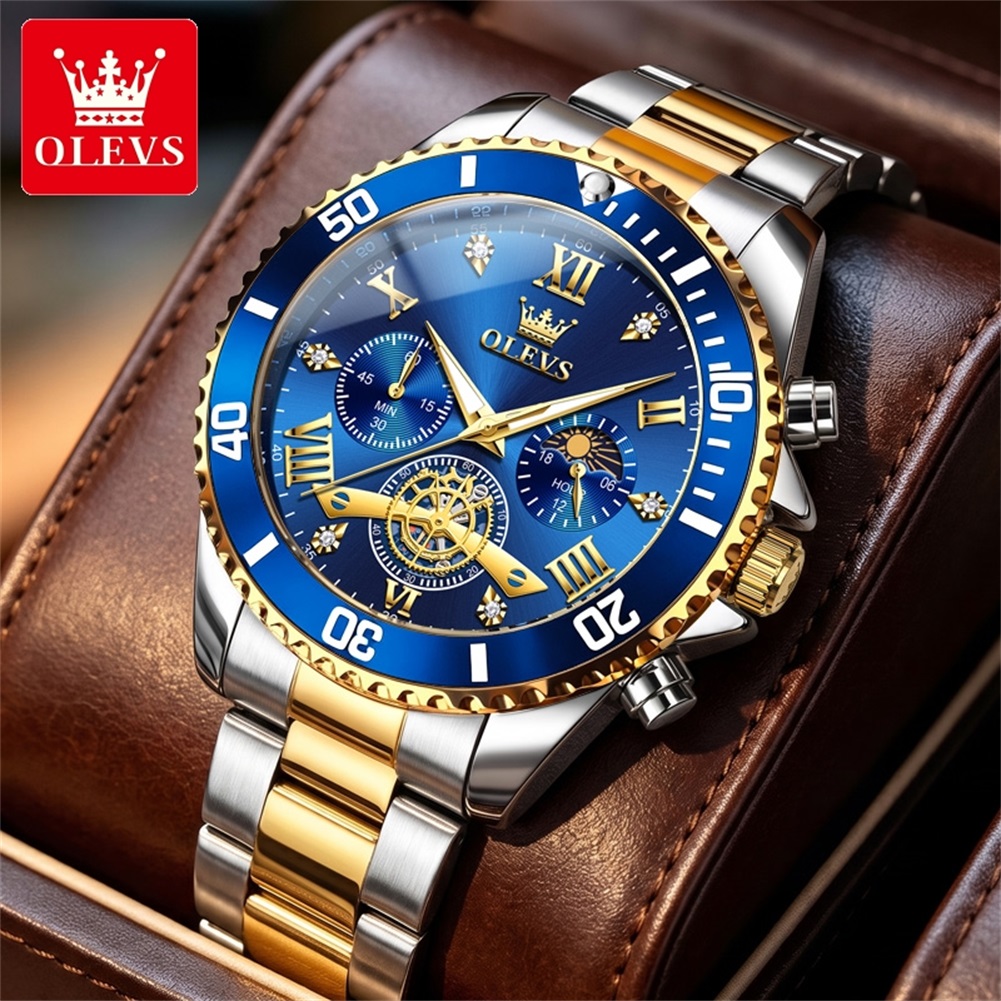 高級 OLEVS クォーツゴールドメタルバンド腕時計サンムー - Smartwatch Luxury Watches のレビューと価格