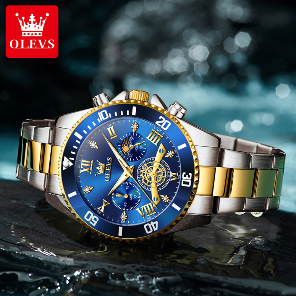 高級 OLEVS クォーツゴールドメタルバンド腕時計サンムー - Smartwatch Luxury Watches のレビューと価格
