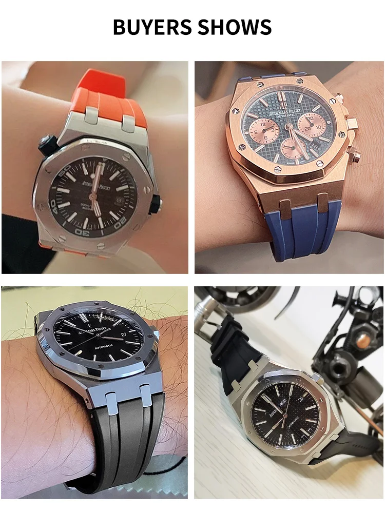 高品質のスポーティな防水シリコンストラップ オーデマ ピゲ  - Audemars Piguet Watch Royal Oak のレビューと価格