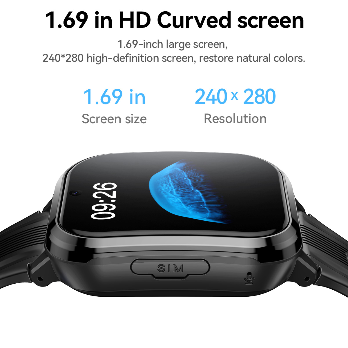 HOCO Y108 1.69インチHD液晶曲面タッチスクリー - Smartwatch Watches For Kid Boy のレビューと価格